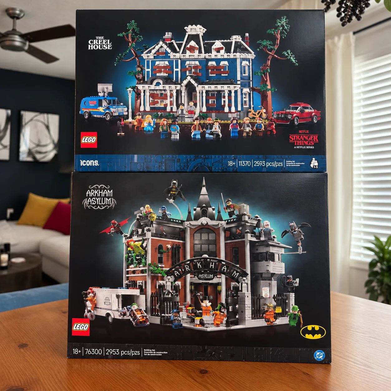The two boxed LEGO sets bought with the savings